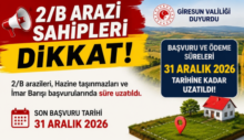 2/B Arazi Sahiplerine Önemli Uyarı