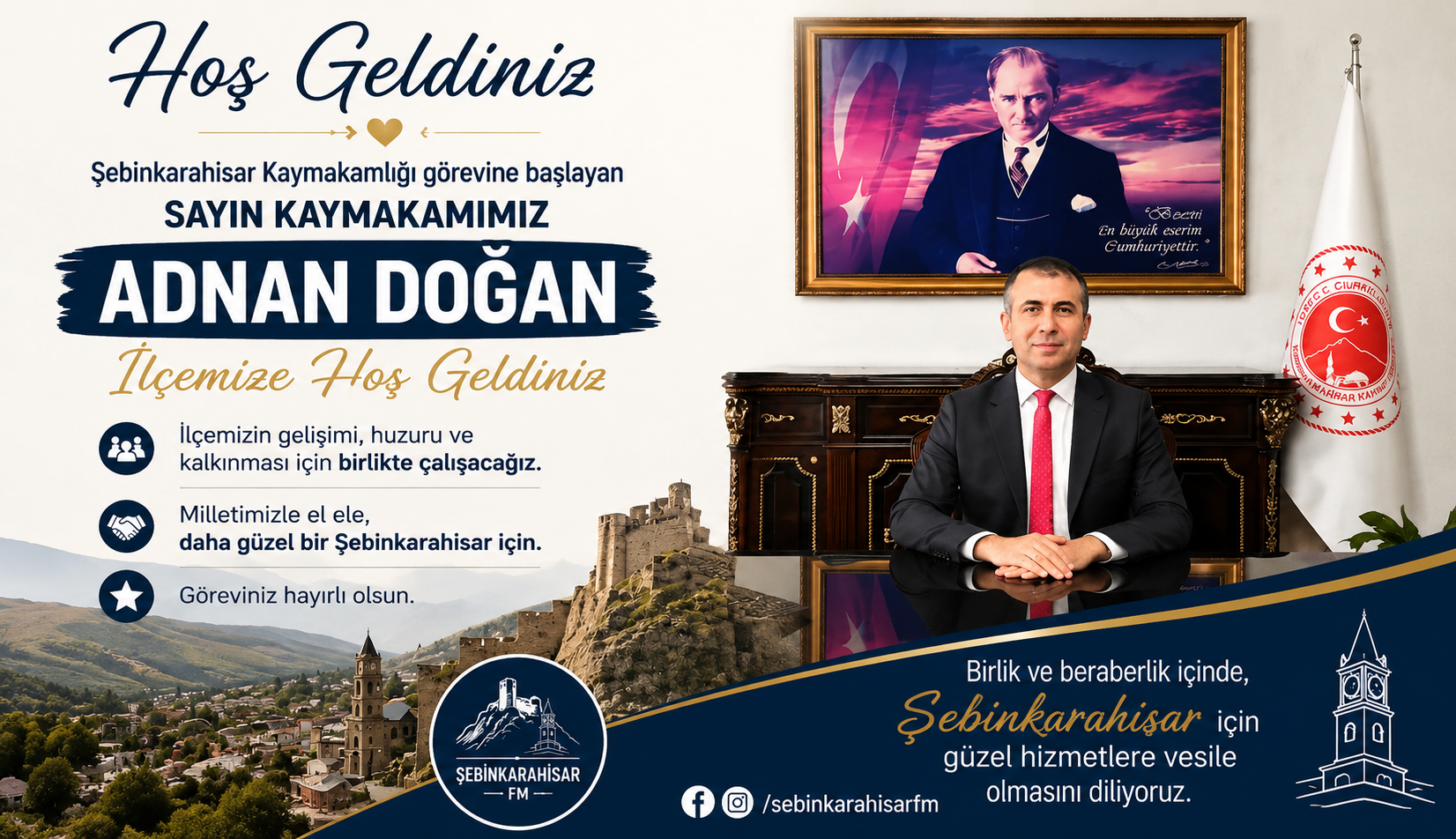 Şebinkarahisar’ın Yeni Kaymakamı Adnan Doğan Görevine Başladı