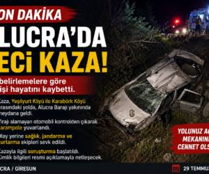 Alucra’da Feci Kaza