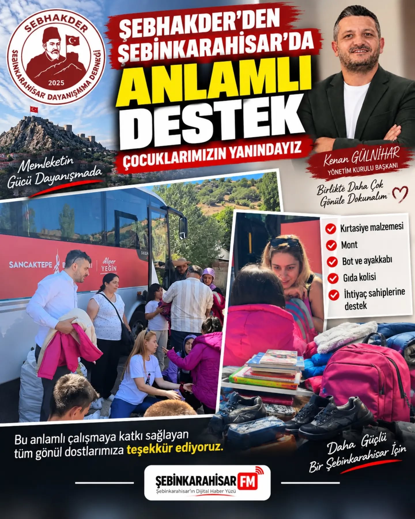  ŞEBİNKARAHİSAR’DA ANLAMLI DAYANIŞMA