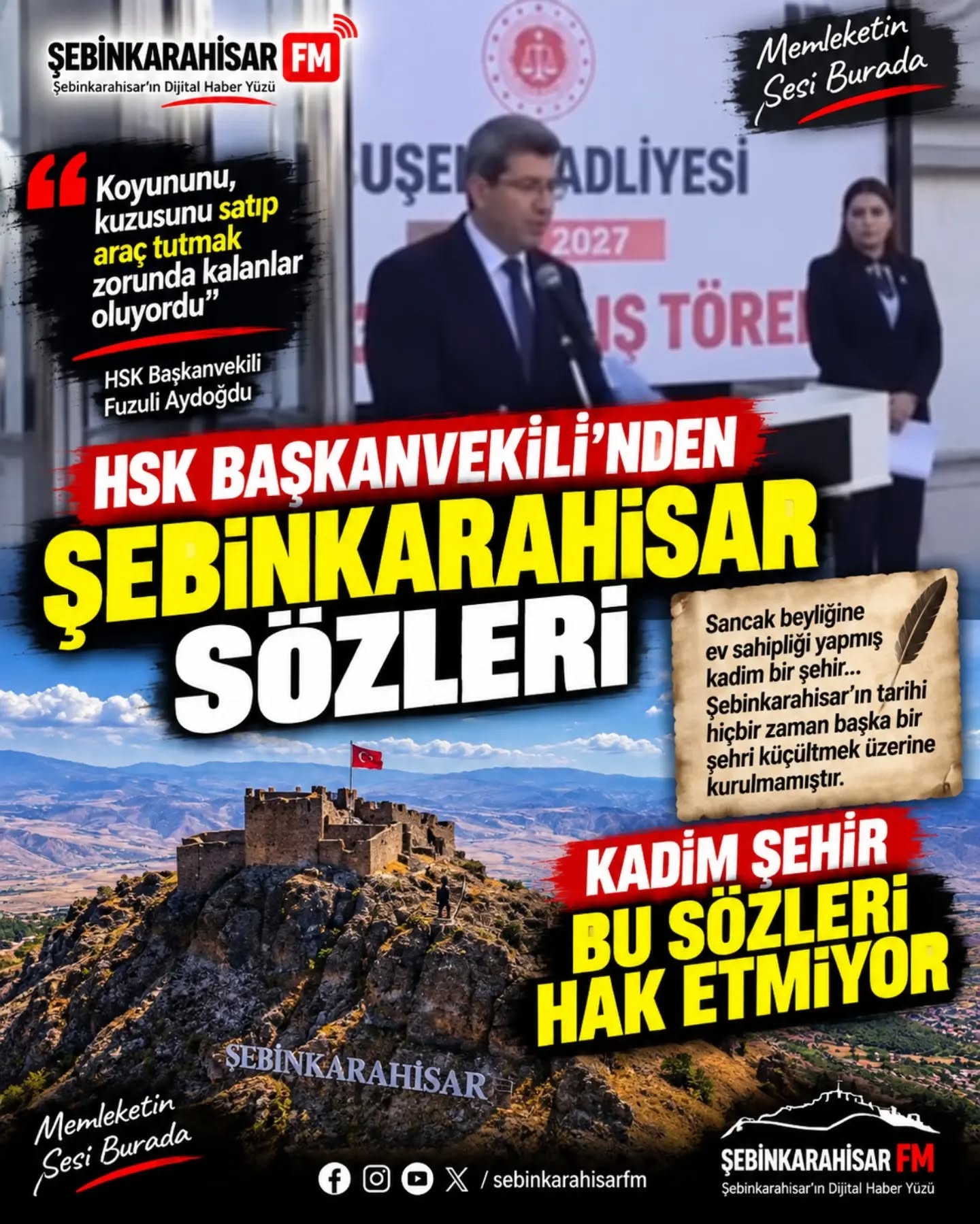 ŞEBİNKARAHİSAR’IN TARİHİ “KOYUN-KUZU” CÜMLESİNE SIĞMAZ