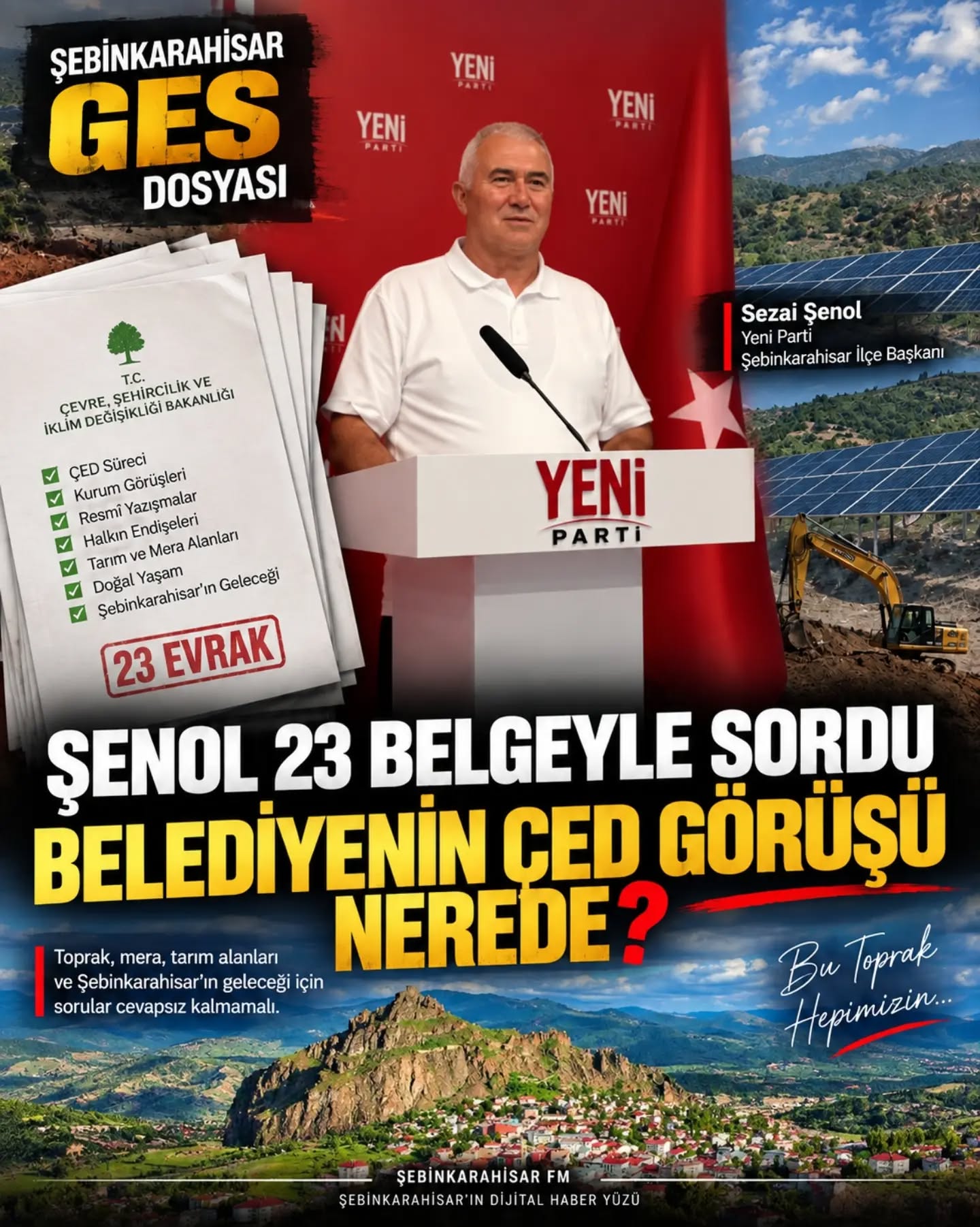 🔴 ŞENOL 23 BELGEYLE SORDU BELEDİYENİN ÇED GÖRÜŞÜ NEREDE?
